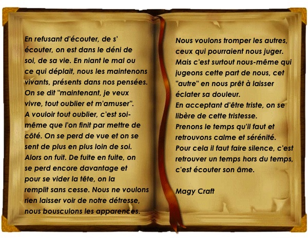Le temps hors du temps –&nbsp;citation